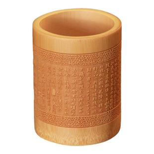 竹雕笔筒/竹筒笔筒/办公室摆件/毛笔笔筒 学生文具竹工艺品竹制品