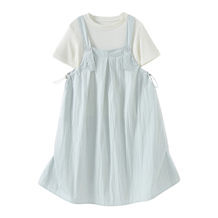 女大童夏装套装裙薄款2026新款夏季衣服初高中生青少年女孩两件套