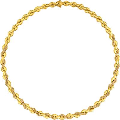 周生生轻奢珠宝YuYu系列足金镶嵌钻石套链鱼纹黄金项链95683N预订