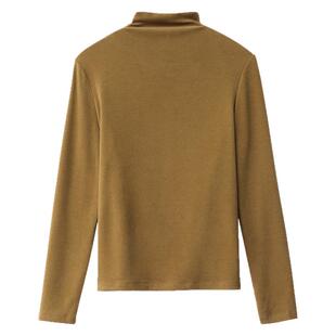 CV大码女装 2025冬季新款半高领长袖打底衫亲肤好穿依翡丝内搭T恤