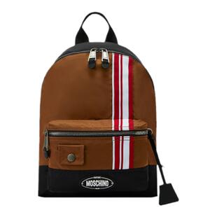 【特享倒计时】Moschino/莫斯奇诺  男士徽标印花双肩包