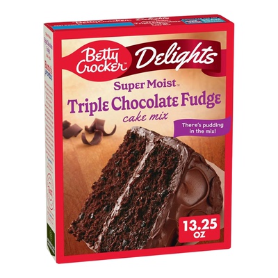 BettyCrocker三重巧克力蛋糕粉