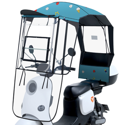 电动车遮雨棚新款可折叠收缩挡风