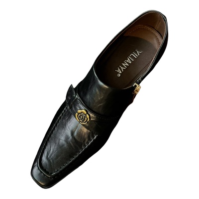 山茶花深口单鞋女春季高跟小皮鞋