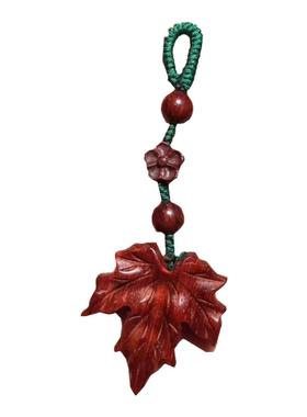 树叶吊坠挂件小叶紫檀配饰钥匙扣