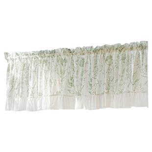 美式乡村花园枝蔓半帘短窗帘门帘穿杆帘咖啡帘国外乡村帘厨房窗帘