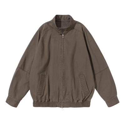 ONUN美式复古水洗棉质立领夹克