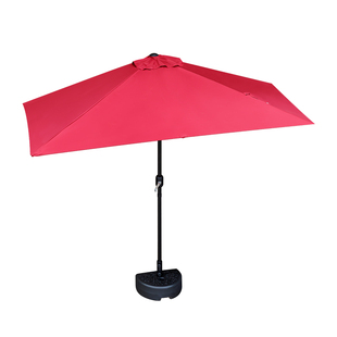 户外遮阳伞靠墙半边伞可升降别墅花园庭院伞露天阳台咖啡厅太阳伞