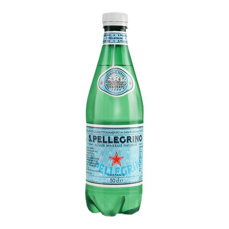 意大利进口圣培露气泡水充气天然矿泉水500ml*24瓶整箱苏打水