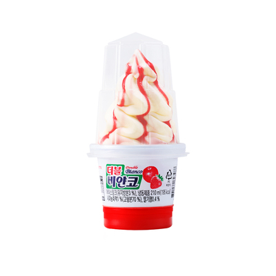 乐天进口草莓苹果味冰淇淋甜筒