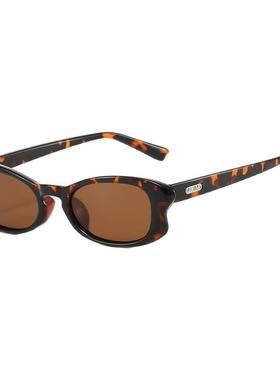 韩版蝶形豹纹高级感复古猫眼墨镜