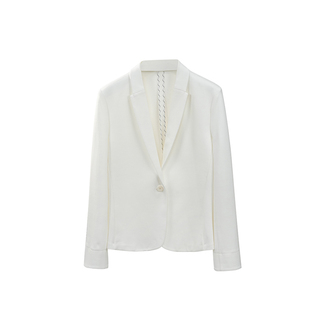 芝美日禾 经典黑色职业套装羊毛西装裤/半身裙小个子通勤正装