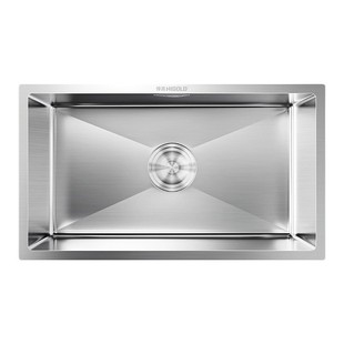 HIGOLD/悍高水槽厨房手工单槽304不锈钢洗菜盆洗碗池大单盆洗碗槽