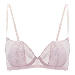 【轻挺杯】华歌尔Wacoal超薄蕾丝刺绣透气聚拢内衣女不凸点文胸