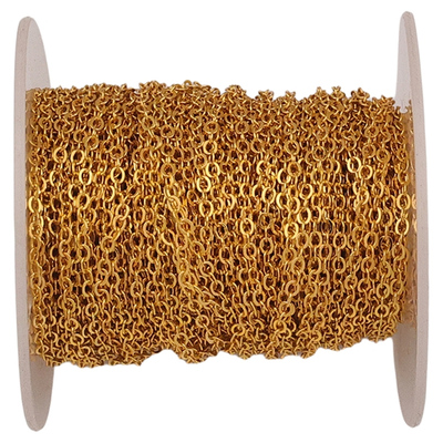 保色14K包金细链条流苏