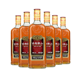 古越龙山5年绍兴黄酒官方旗舰店金五年陈花雕酒500ml*6正宗老酒