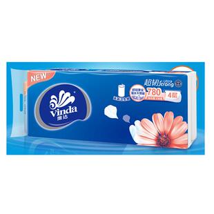 维达卷纸无芯4层10卷780克原生木浆家用手纸厕纸超韧厚实卫生纸巾