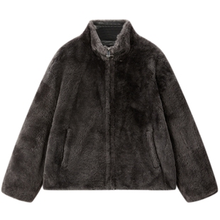 【商场同款】太平鸟皮毛一体暖绒皮草外套领口帅气皮袢A1ADF4703
