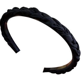 2025新款麻花辫子发箍女头箍压发卡发捆头饰发旅秋冬布艺带齿发窟