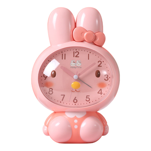 小闹钟儿童新款小学生专用起床迷你女孩新款2025智能兔子会说话