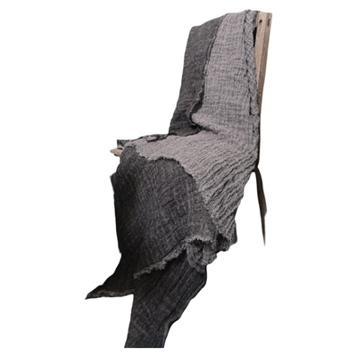 内敛低调儒雅围巾半舍与麻手工染