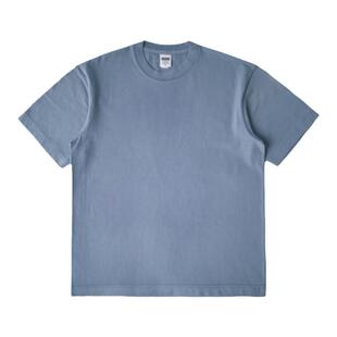 2025夏季新款270g三本针宽松重磅纯棉纯色T恤情侣款白色圆领百搭T