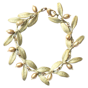 MichaelMichaud橄榄枝珍珠手链女ins小众设计冷淡风轻奢时尚手饰