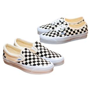 VANS Premium Slip-on黑白棋盘格一脚蹬高阶支线复古低帮男女板鞋