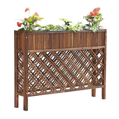 防腐木栅栏围栏花架户外庭院木花槽隔断栅栏餐饮护栏阳台花盆架子