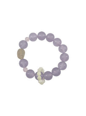 天然紫罗兰玉髓水晶甜美盘完手饰