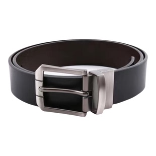 保罗皮带男士腰带双面旋转针扣商务牛皮百搭休闲裤带男POLONGGE