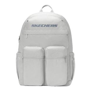 斯凯奇新品双肩包背包防泼水大容量口袋书包旅游通勤轻便登山包