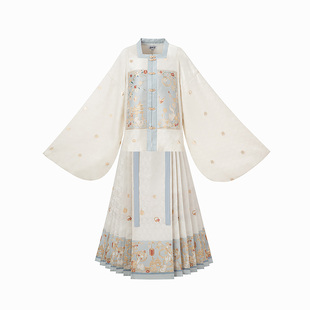 云藏月绣 白月亭 原创明制方领补服马面裙汉服女款古套装对襟春夏