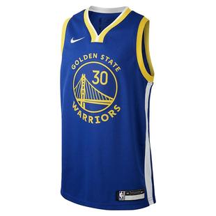 Nike/耐克正品金州勇士队NIKE NBA SW JERSEY大童男运动T恤CZ6212