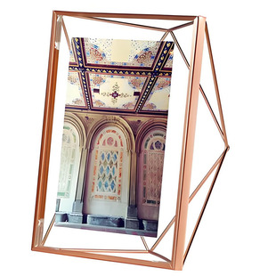 Umbra 创意北欧菱形相框摆台金属简约高档照片立体画框挂墙6寸7寸