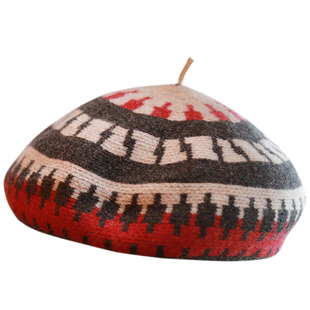 星梦奇缘 拼色羊毛贝雷帽女休闲可爱秋冬保暖帽护耳蓓蕾帽画家帽