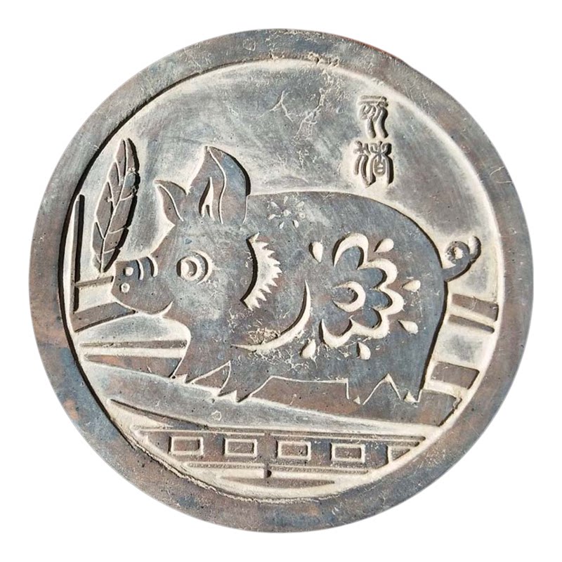 十二生肖 瓦当摆件 古典装饰品 国学拓片素材 拓印模具 工艺品