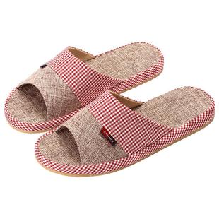 通头编织亚麻拖鞋夏季天女家用室内防滑情侣地板竹席凉拖鞋男居家