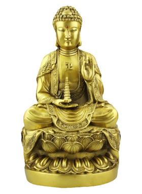 纯铜佛像三宝佛药师佛阿弥陀佛