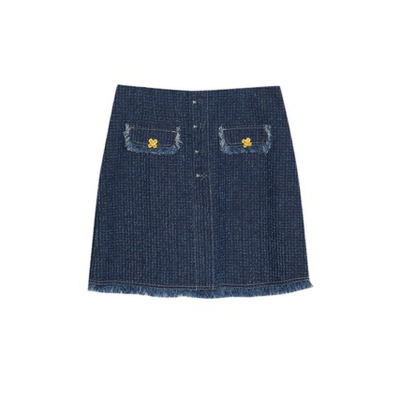 谜底2022冬季新款半身裙女时尚百搭小香风包臀裙短裙224MB1606