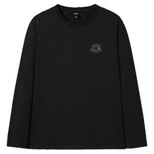 拓路者纯棉长袖t恤男款秋季圆领套头打底衫休闲上衣绣花纯色内搭