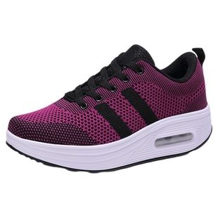 睿登鞋女运动鞋网面休闲旅游鞋加绒保暖厚底妈妈鞋摇摇鞋2025冬季