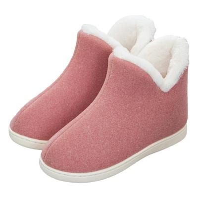 冬季高帮保暖加厚包跟软底居家鞋