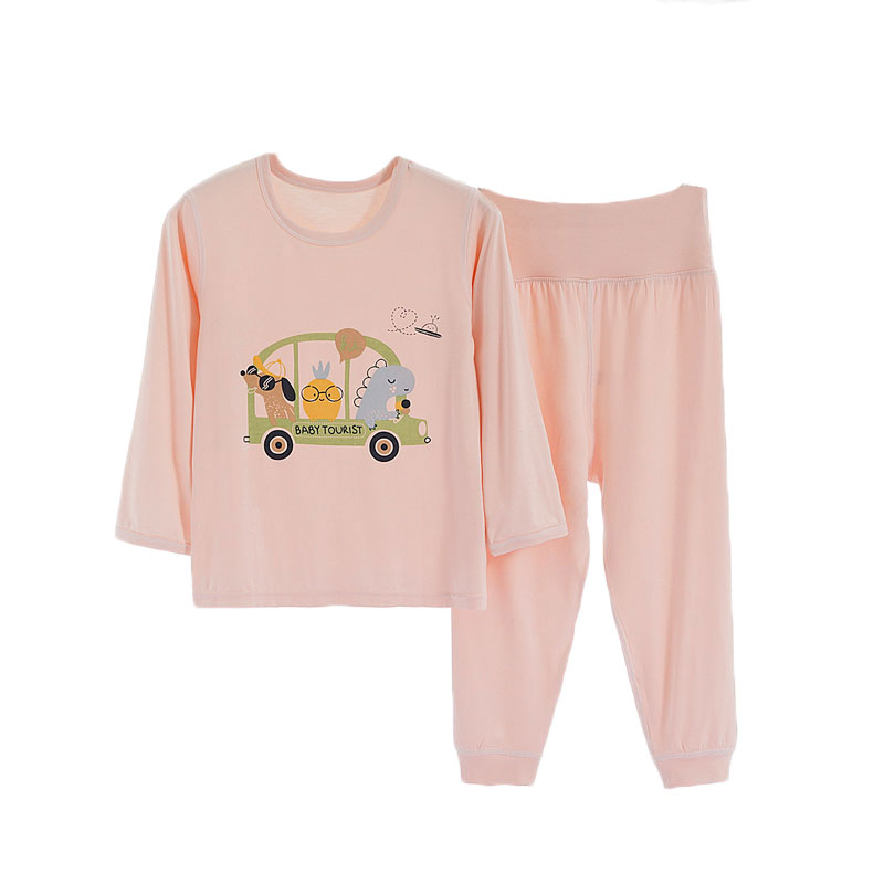 儿童睡衣夏季薄款内衣男童女童七7分袖套装夏款空调服宝宝家居服