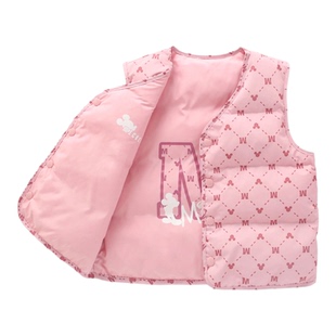 正品迪士尼童装儿童羽绒棉背心男童内胆马甲外穿女孩坎肩25秋冬装