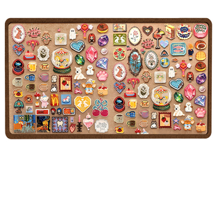 毛毡板拼豆展示板收纳照片墙背景板挂客厅墙面粘相片吧唧展示羊毛毡版墙贴软木板免打孔拍立得装饰书桌留言板