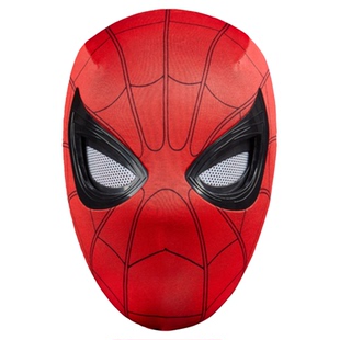 蜘蛛侠帽子眼睛可动头套全脸头罩儿童平常心面具英雄远征黑色眨眼