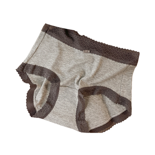 好看的咖色调!法式浪漫蕾丝内裤女生纯棉抗菌中高腰高弹力大包臀