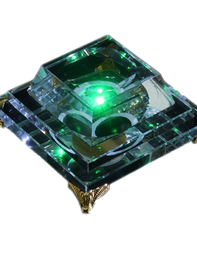 水晶球发光底座托底七彩变色幻彩调光定色插充电LED凹面桌面摆件