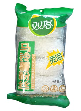 双塔马铃薯粉丝400g马铃薯淀粉豌豆绿豆粉丝土豆凉拌家用火锅食材